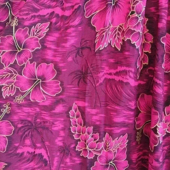 Indocraft Imports Indonesian Hibiscus Print Fringed Smocked Sleeveless Dress - Picture 5 of 7